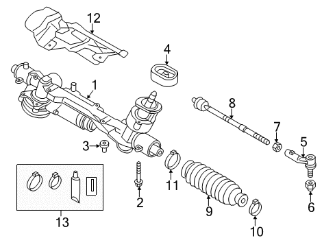 2015 Audi A3 Steering Column & Wheel, Steering Gear & Linkage Diagram 5