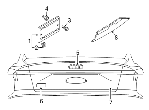 2023 Audi RS Q8 Exterior Trim - Lift Gate