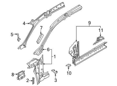 2022 Audi e-tron Sportback Hinge Pillar