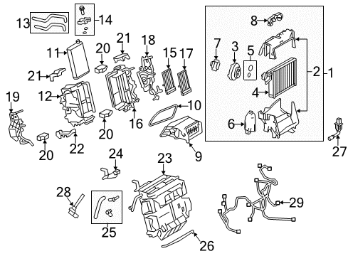 2015 Audi allroad A/C Evaporator Components