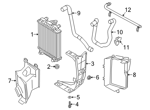 2020 Audi TT Quattro Radiator & Components Diagram 2