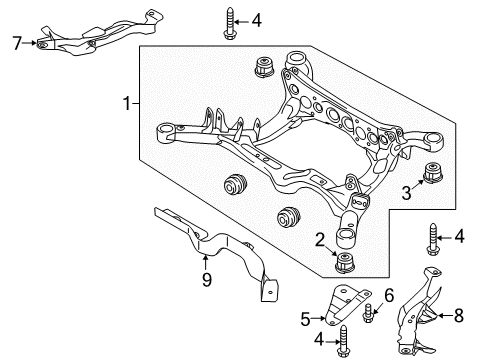 2015 Audi allroad Suspension Mounting - Rear