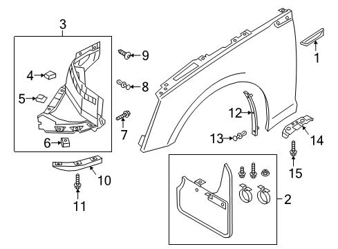 2022 Audi A5 Quattro Exterior Trim - Fender Diagram 2