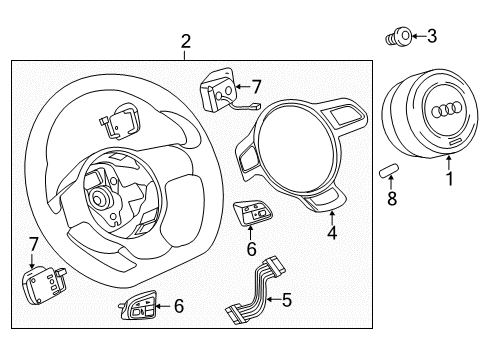 2015 Audi SQ5 Steering Column & Wheel, Steering Gear & Linkage Diagram 5