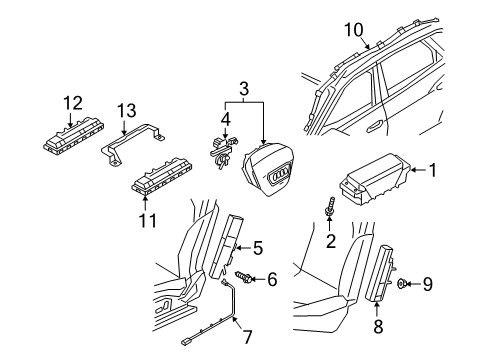 2022 Audi e-tron Quattro Air Bag Components