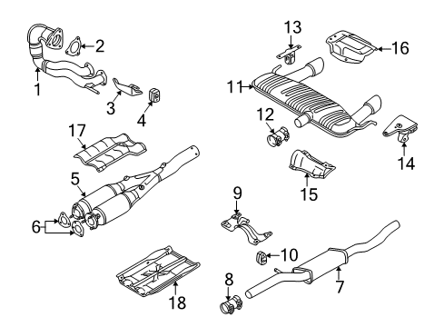 2006 Audi TT Exhaust Components Diagram 2