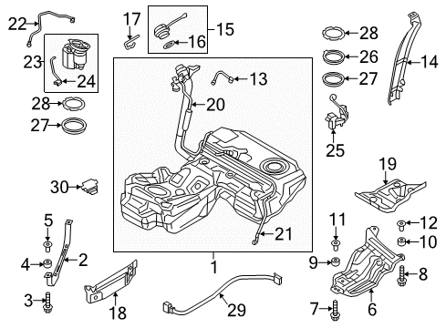 2016 Audi A6 Quattro Fuel Pump Diagram for 4G0-919-050-D