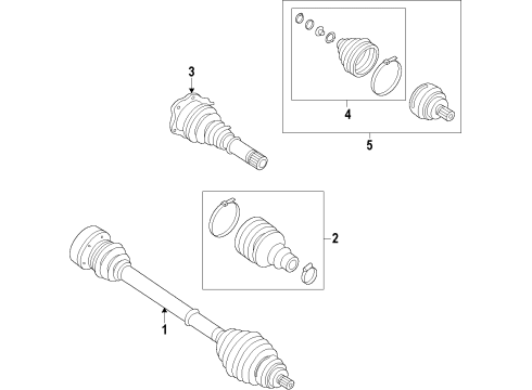 2015 Audi R8 Front Axle Shafts & Joints, Differential, Drive Axles