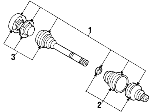 1989 Audi 200 Drive Axles - Front