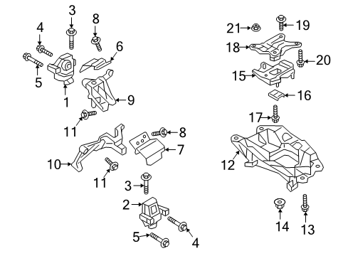 2017 Audi Q7 Engine & Trans Mounting