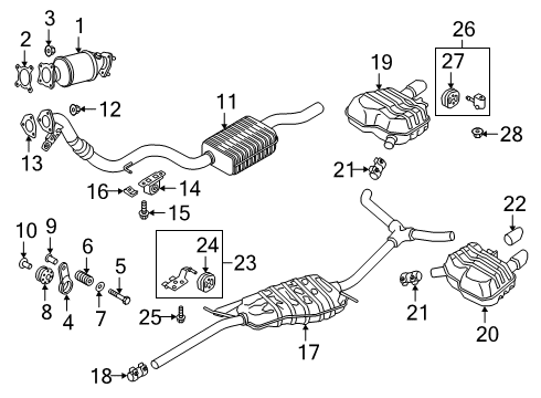 2018 Audi A5 Quattro Exhaust Components