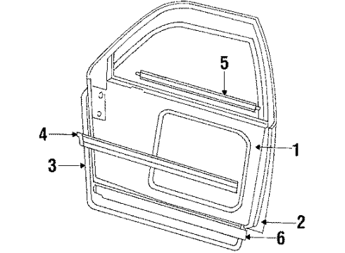 1988 Audi 5000 Front Door