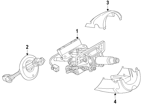 2014 Audi A7 Quattro Steering Column & Wheel, Steering Gear & Linkage Diagram 1