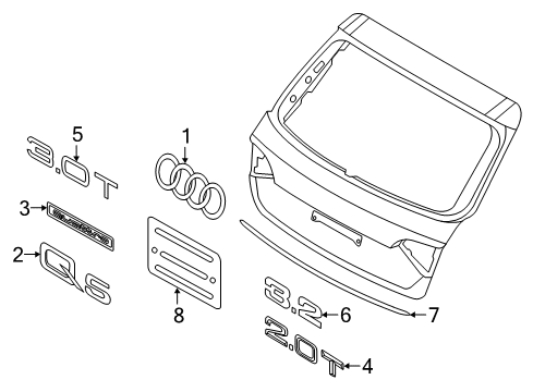 2010 Audi Q5 Exterior Trim - Lift Gate