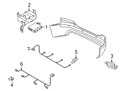 2013 Audi Q7 Parking Aid Diagram 1