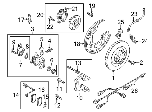 2017 Audi RS7 Rear Brakes Diagram 3