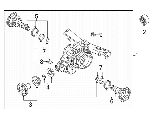 2023 Audi SQ5 Axle & Differential  Diagram 1