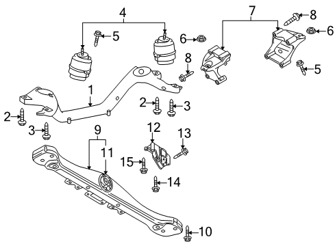 2013 Audi Q7 Engine & Trans Mounting