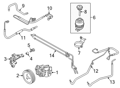 2014 Audi A8 Quattro Power Steering Suction Hose Diagram for 4H0-422-887-AR