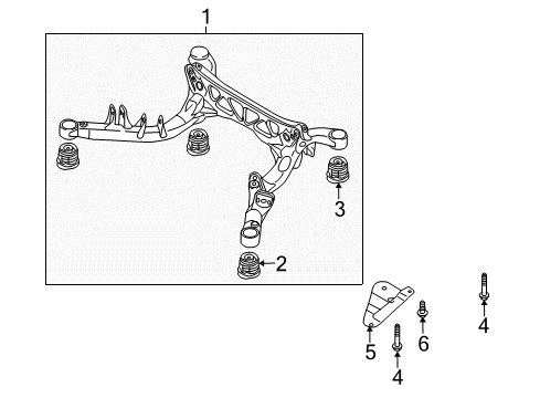 2014 Audi A4 Suspension Mounting - Rear Diagram 2