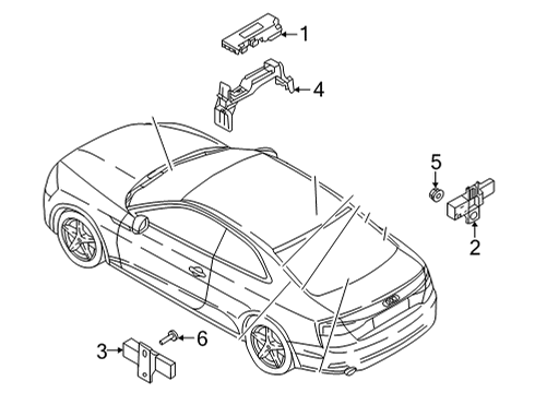 2022 Audi RS5 Keyless Entry Components