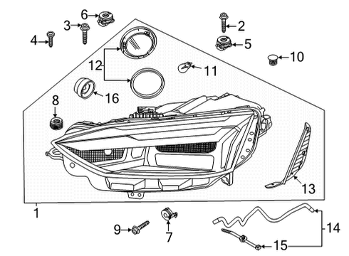 2022 Audi S5 Headlamp Components