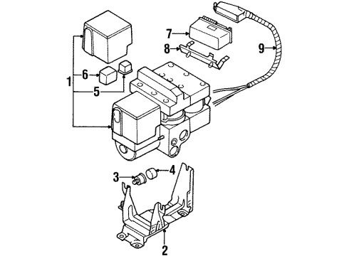 1998 Audi Cabriolet ABS Components