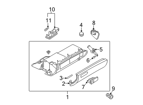 2006 Audi A4 Quattro Glove Box