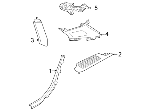 2021 Audi SQ5 Interior Trim - Quarter Panels Diagram 2