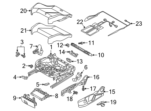 2019 Audi Q3 Passenger Seat Components