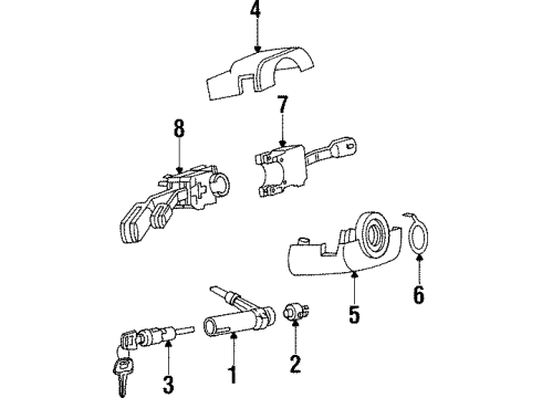 1998 Audi Cabriolet Ignition Lock