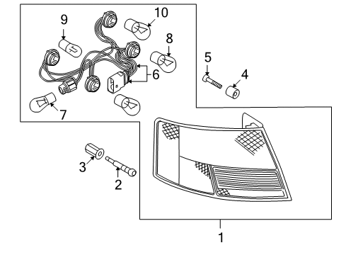 2007 Audi S4 Tail Lamps