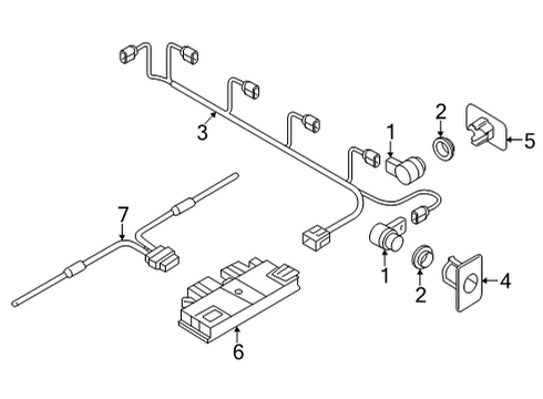 2023 Audi SQ7 Electrical Components - Rear Bumper