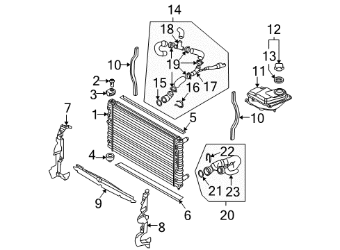 2005 Audi S4 Radiator & Components Diagram 4