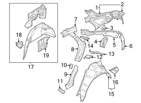 2024 Audi Q8 e-tron Sportback Inner Structure - Quarter Panel