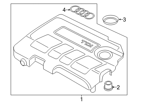 2015 Audi A3 Engine Appearance Cover Diagram 3