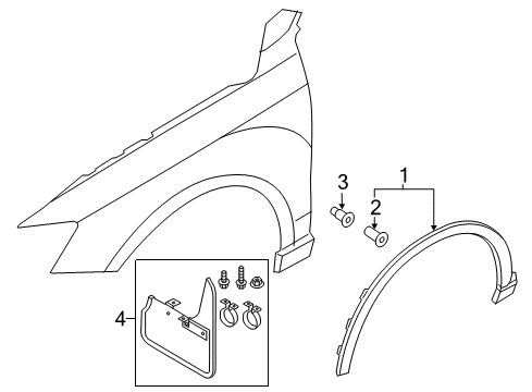 2017 Audi Q3 Quattro Exterior Trim - Fender