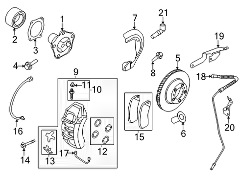 2024 Audi e-tron GT Caliper Assembly Mount Bolt Diagram for WHT-004-571