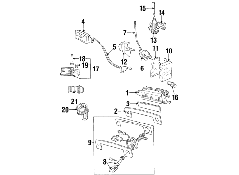 1992 Audi V8 Quattro Front Door - Lock & Hardware