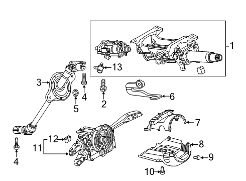 2018 Audi RS5 Steering Column & Wheel, Steering Gear & Linkage Diagram 2