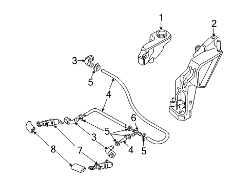 2007 Audi S4 Washer Components