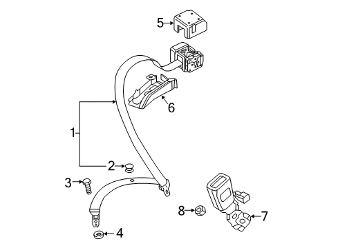 2014 Audi RS7 Seat Belt