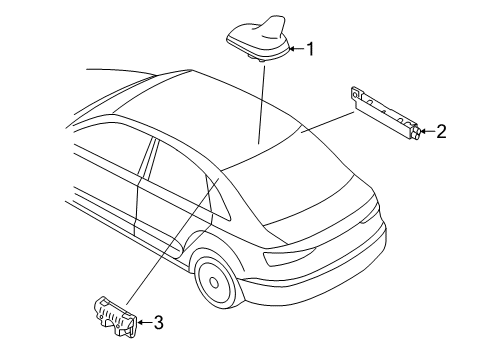 2018 Audi A3 Quattro Antenna & Radio Diagram 4