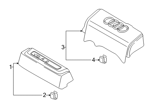 2009 Audi Q7 Engine Appearance Cover