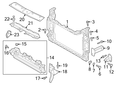 2022 Audi e-tron Quattro Radiator Support