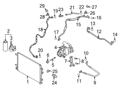 2007 Audi S4 A/C Condenser, Compressor & Lines