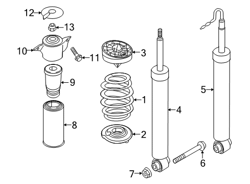 2022 Audi S5 Shocks & Components - Rear