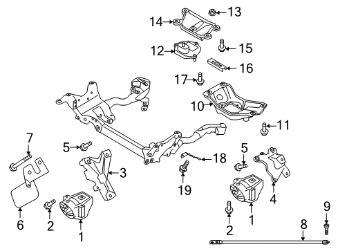 2011 Audi A5 Engine & Trans Mounting