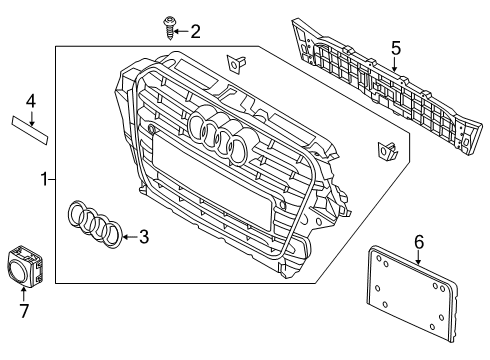 2015 Audi SQ5 Grille & Components