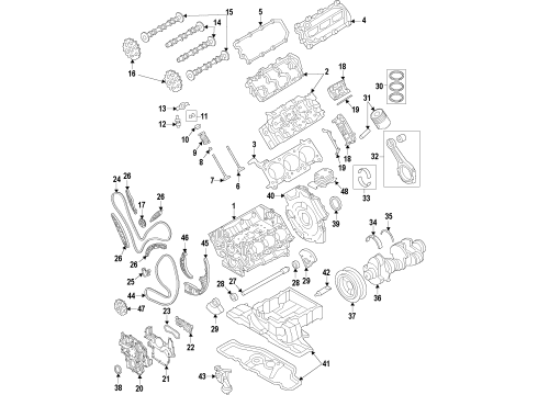 2015 Audi A7 Quattro Engine Parts & Mounts, Timing, Lubrication System Diagram 4